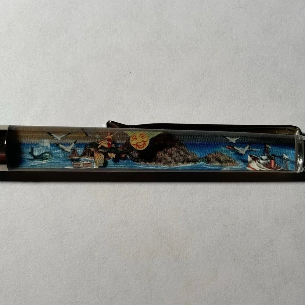 Catalina Island Museum Greetings From Souvenir Floaty Pen Girl Riding Fish Ocean